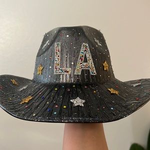bedazzled LA los angeles cowboy hat
